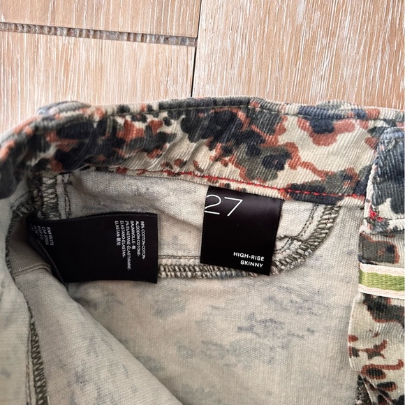 Anthropologie Pilcro Camouflage Corduroy High Rise Skinny Pants - Picture 6 of 7